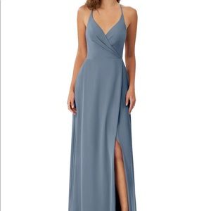 Twilight blue Azazie maxi dress